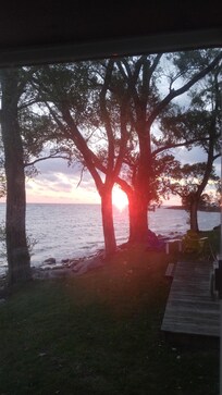 Beautiful sunrise from the dining area