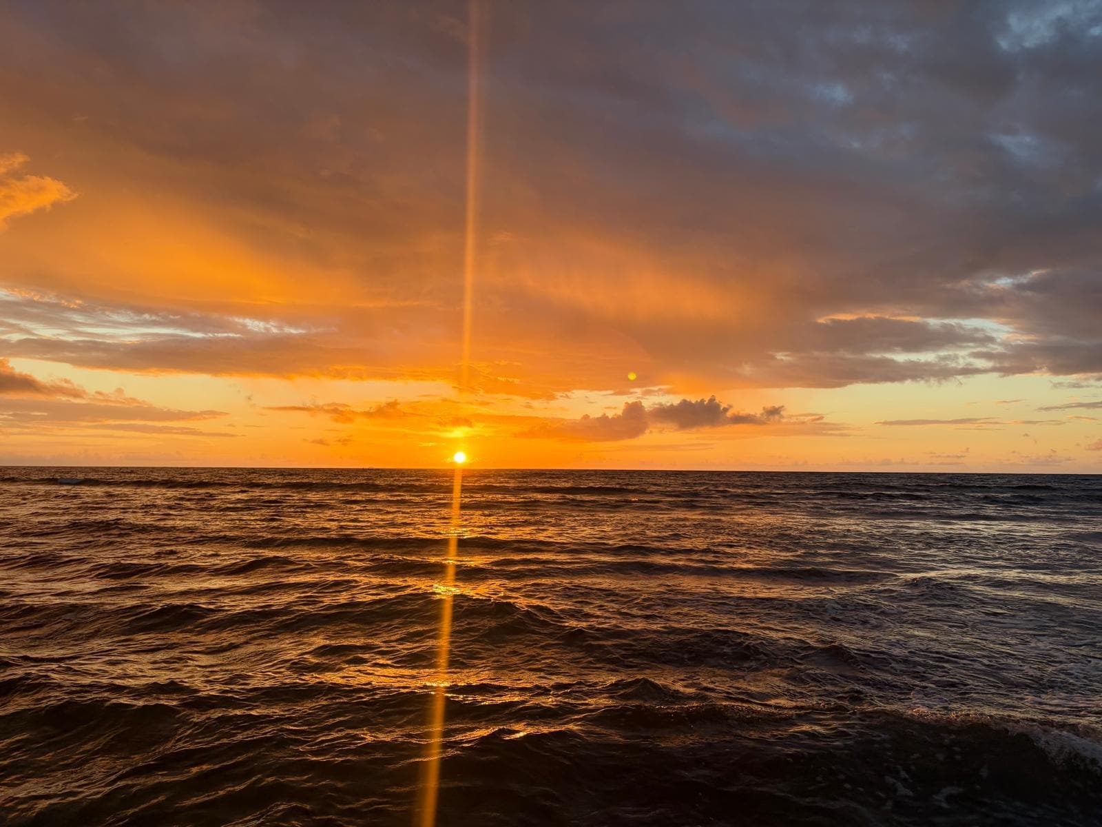 Sunrise from coastal beach