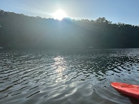 View from dock at sunset
