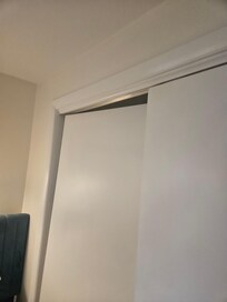 Broken closet in room at Beverly hotel
