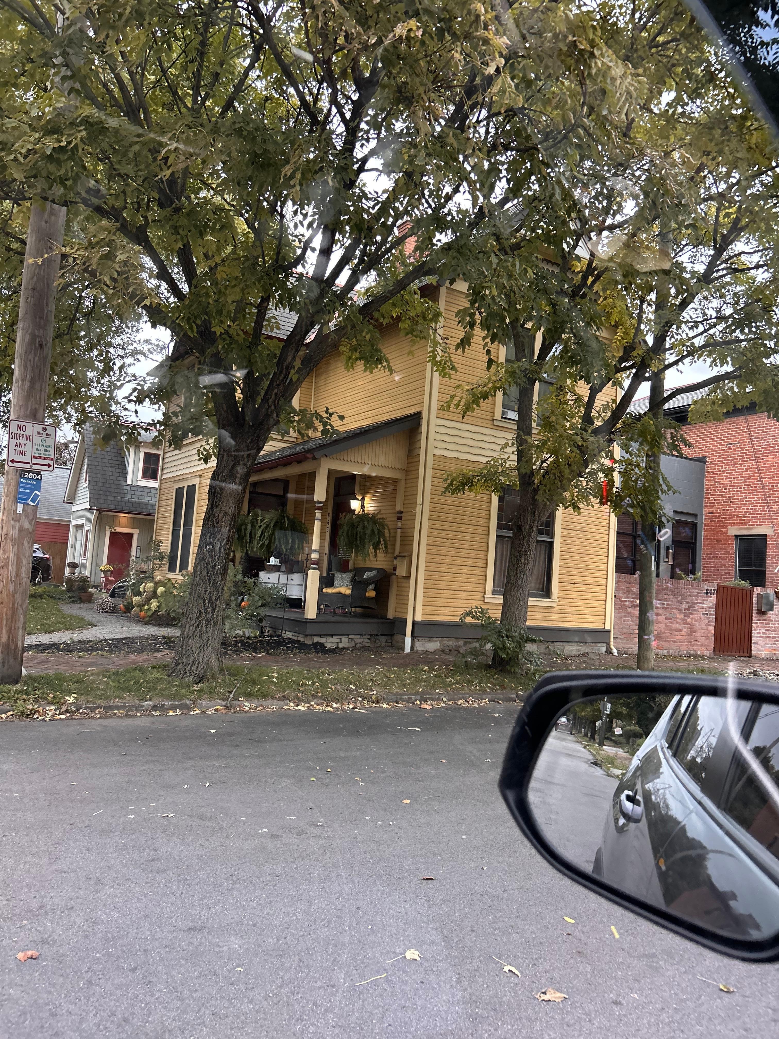 Parking under said tree in front of the neighbors house, got my newly detailed car -covered- in sticky sap. Parking during week is easier than weekend. However a parking garage is around the corner about a block down from where the place is. 