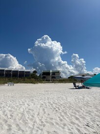 View of condo from beach