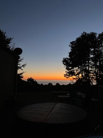 Sunset over the Pacific from the hot tub.