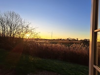 Blick aus dem Wohnzimmer am Morgen