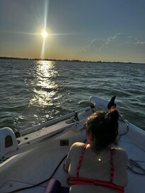 On the boat on the bay