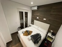 Double bed with side tables and aircon