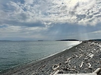 View from beach in front of house