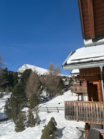 Aussicht vom Balkon mit Kaiserwetter.