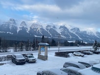 View from sitting room and kitchen.