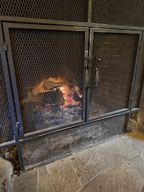 Cozy fire at the smith creek village market