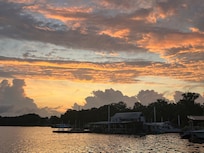Sun set view over looking the marina