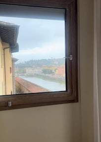 Left view from my bed (I was sick and stayed in for a day and worked from bed)