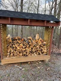 Plenty of firewood, very dry wood not far from back door