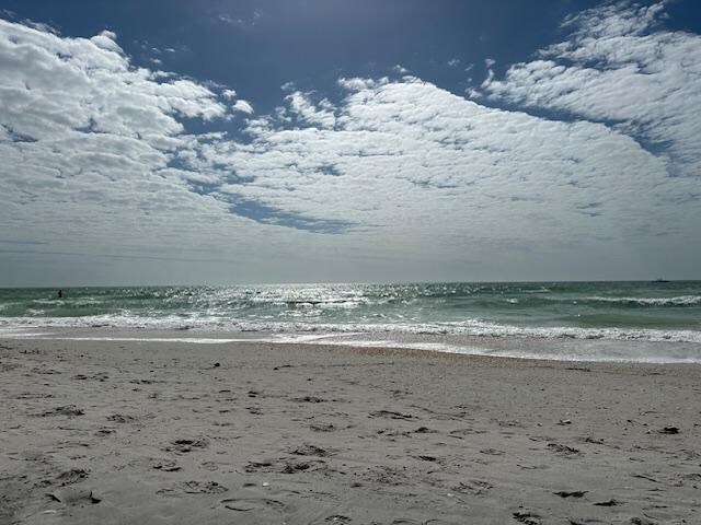 A nice quiet beach, just across the street.