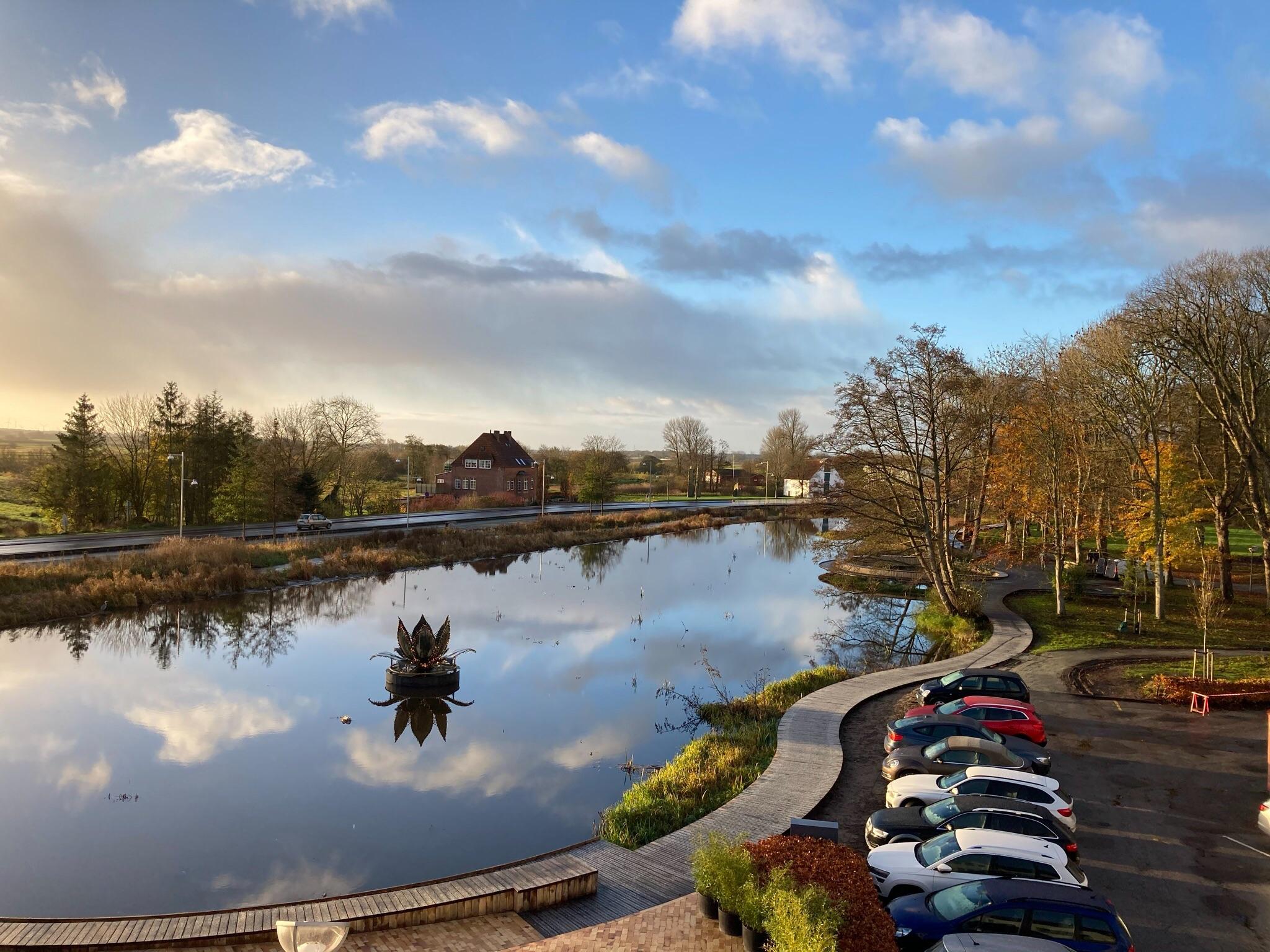 Lake facing the hotel.