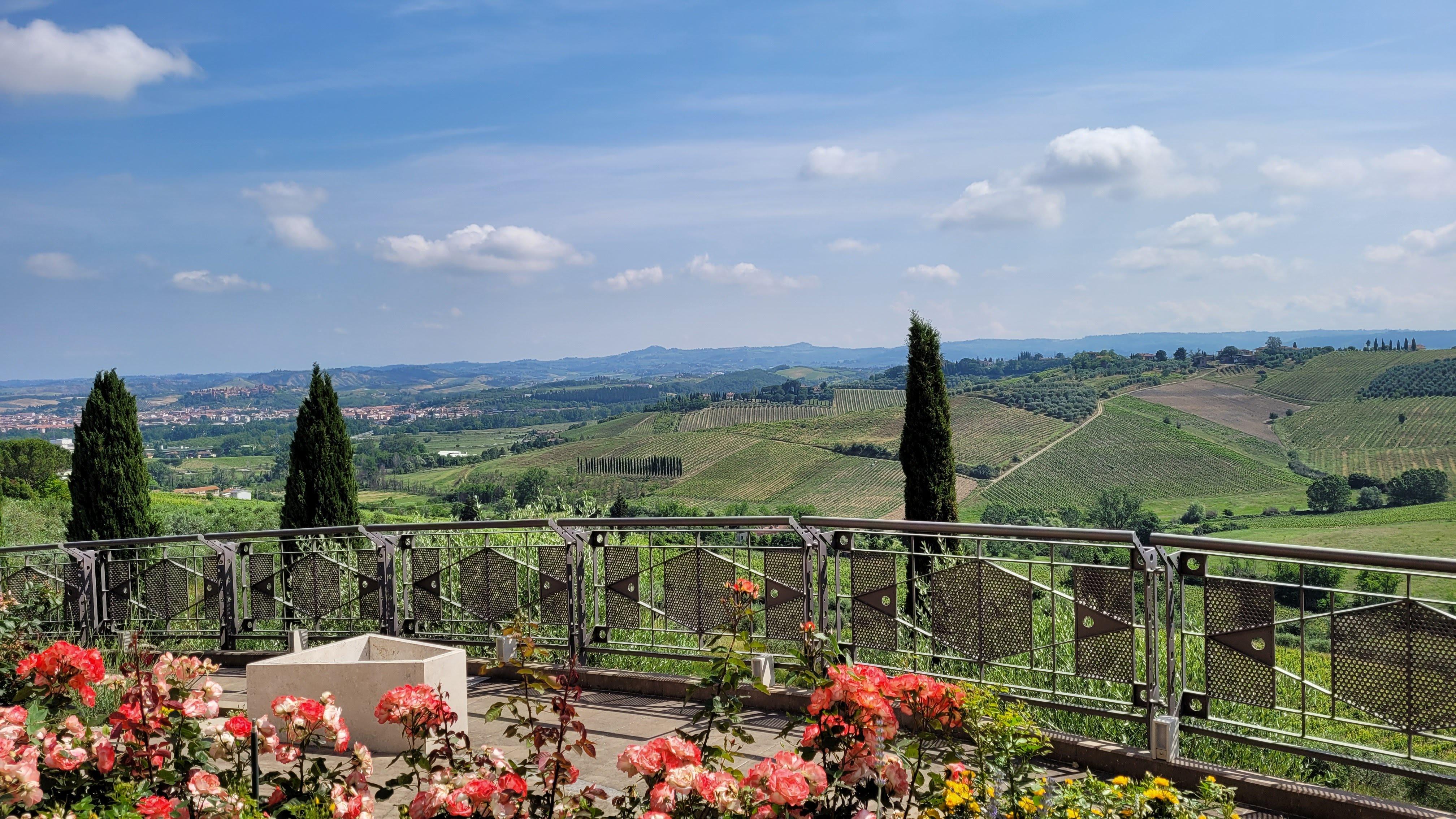 Vista dalla camera del casale