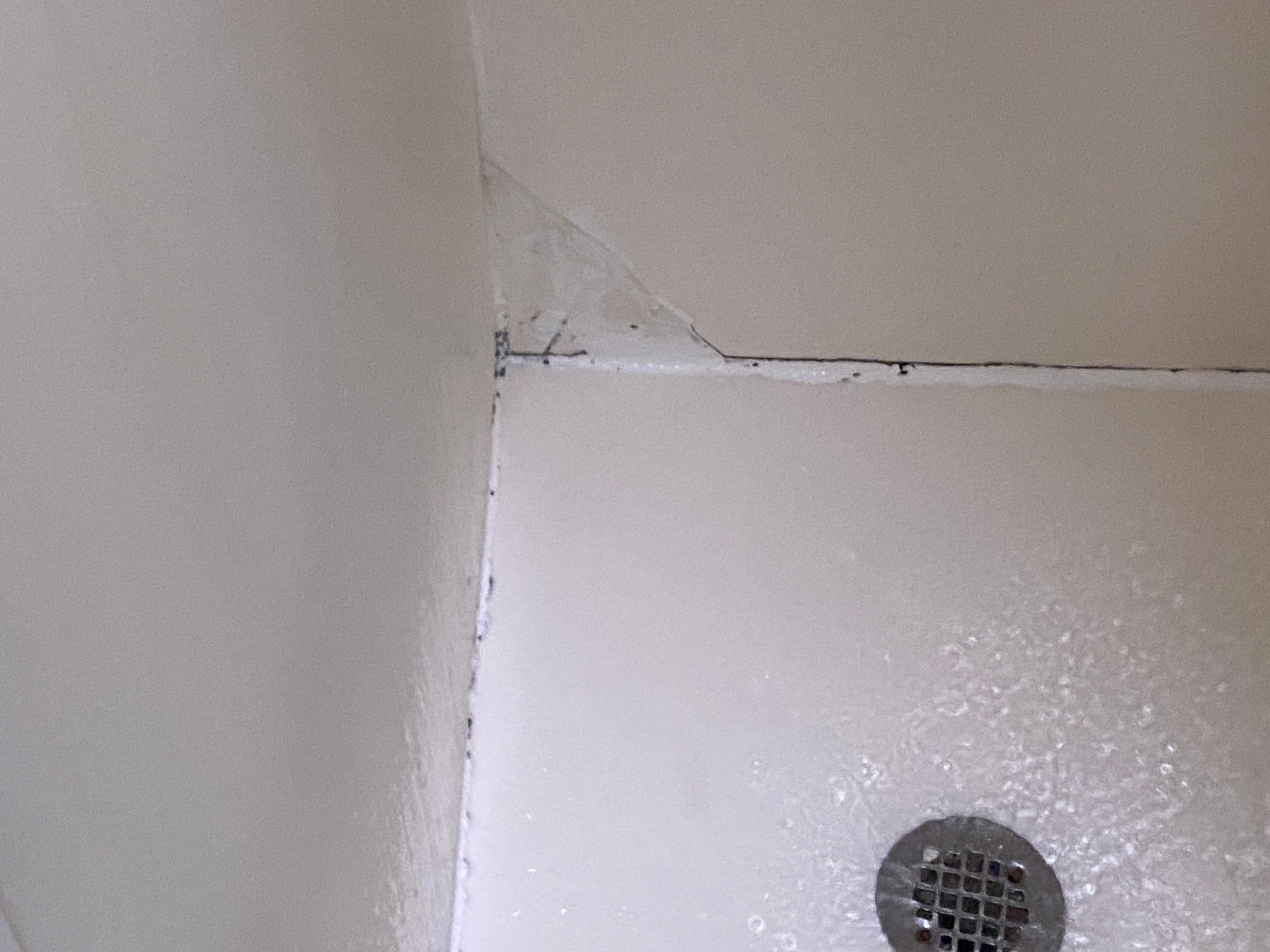 This was how the whole edge of the shower floor was.