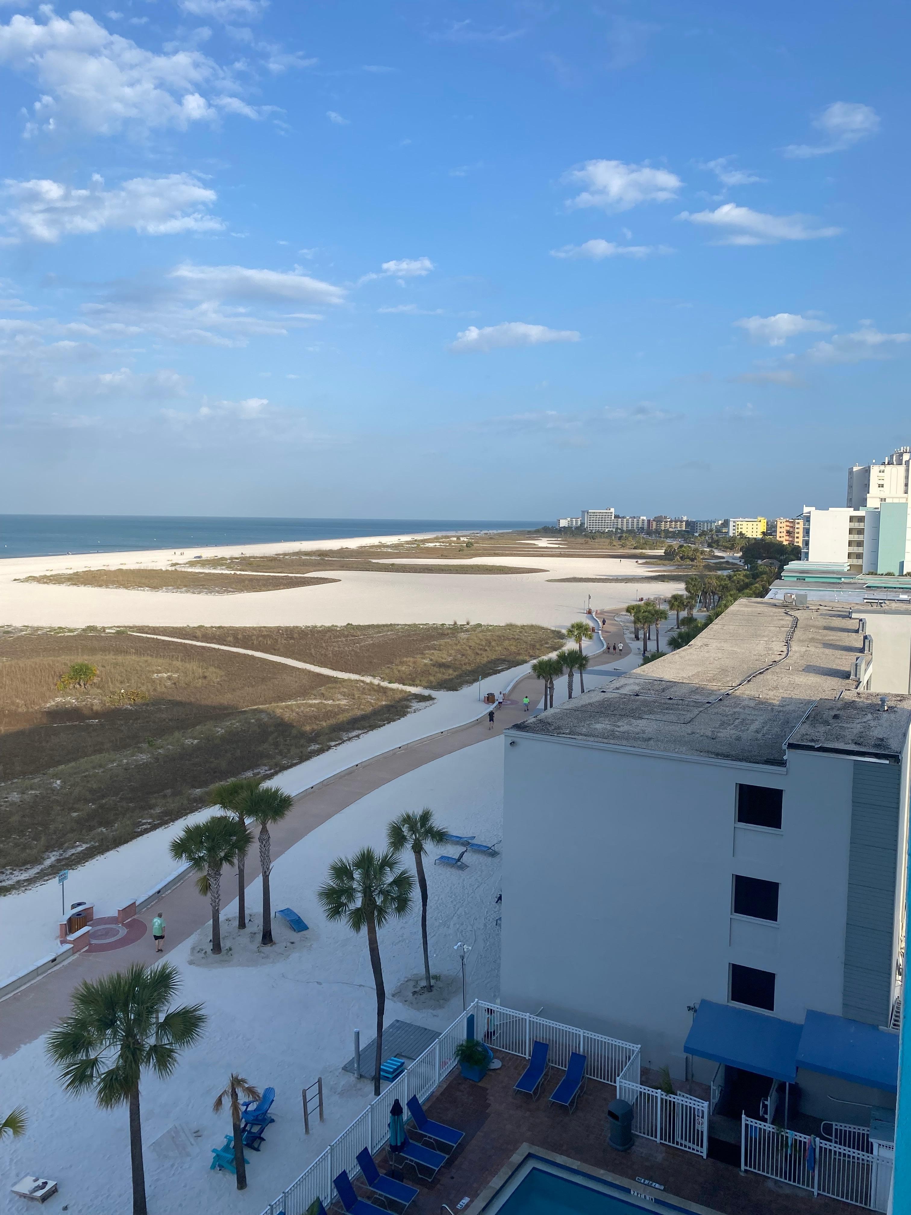 Blue green water and sand forever 