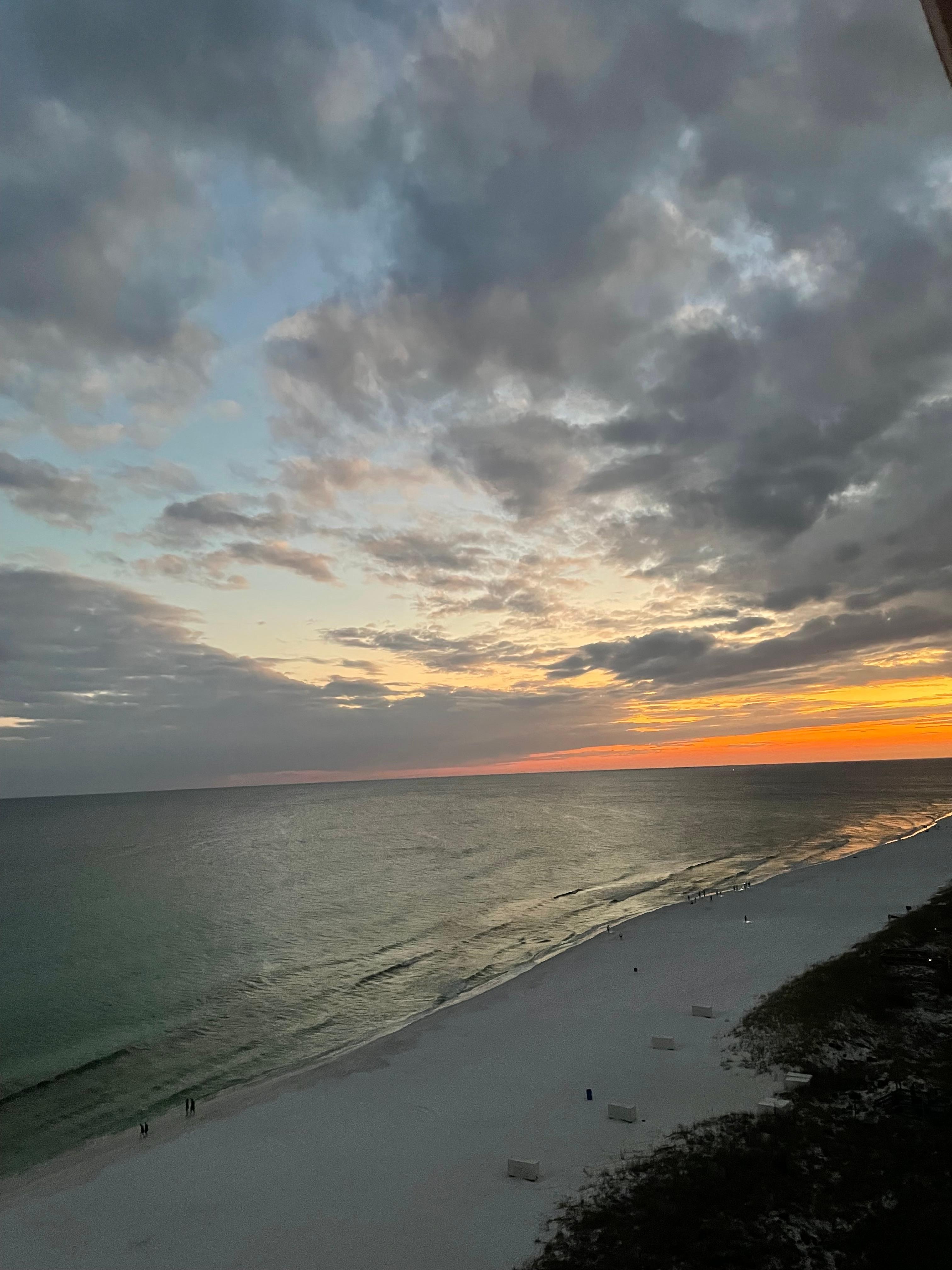 Picture of sunset from balcony 