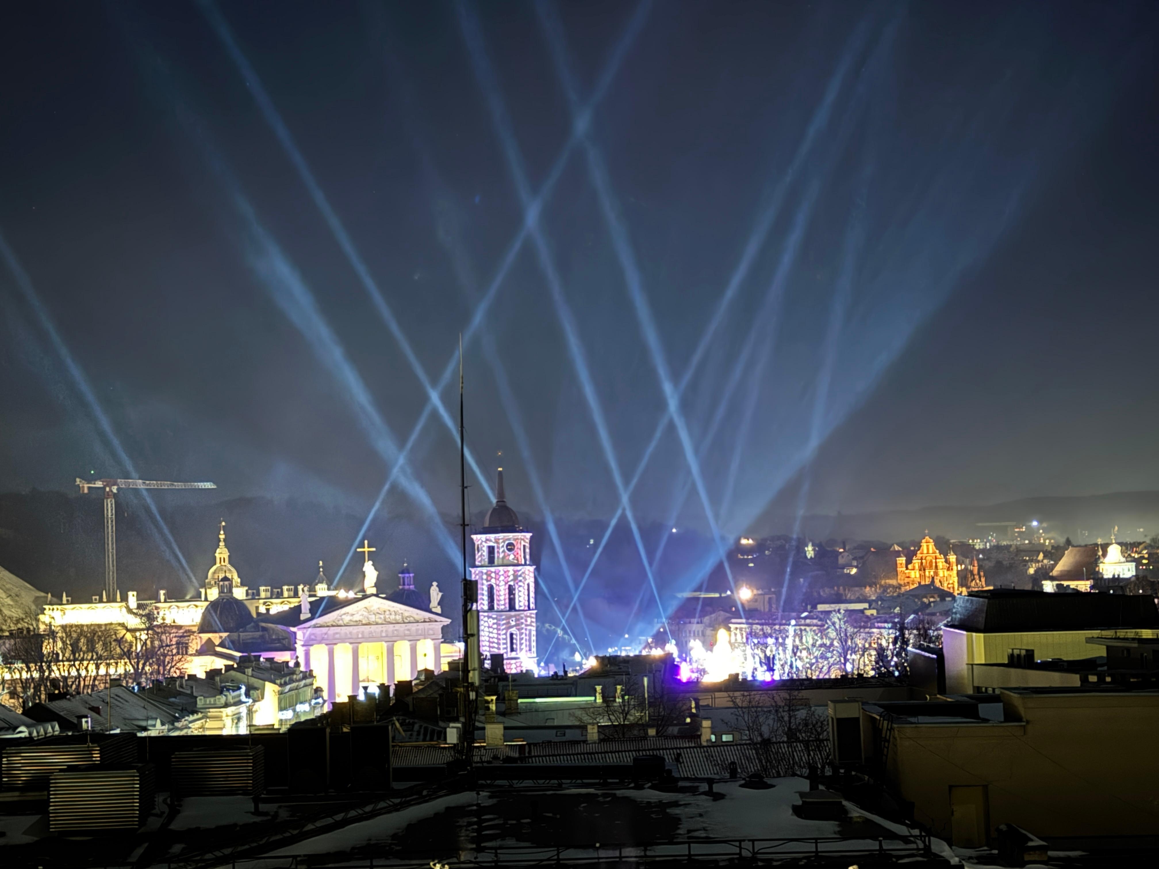 View of the fireworks on NYE from our room (739)