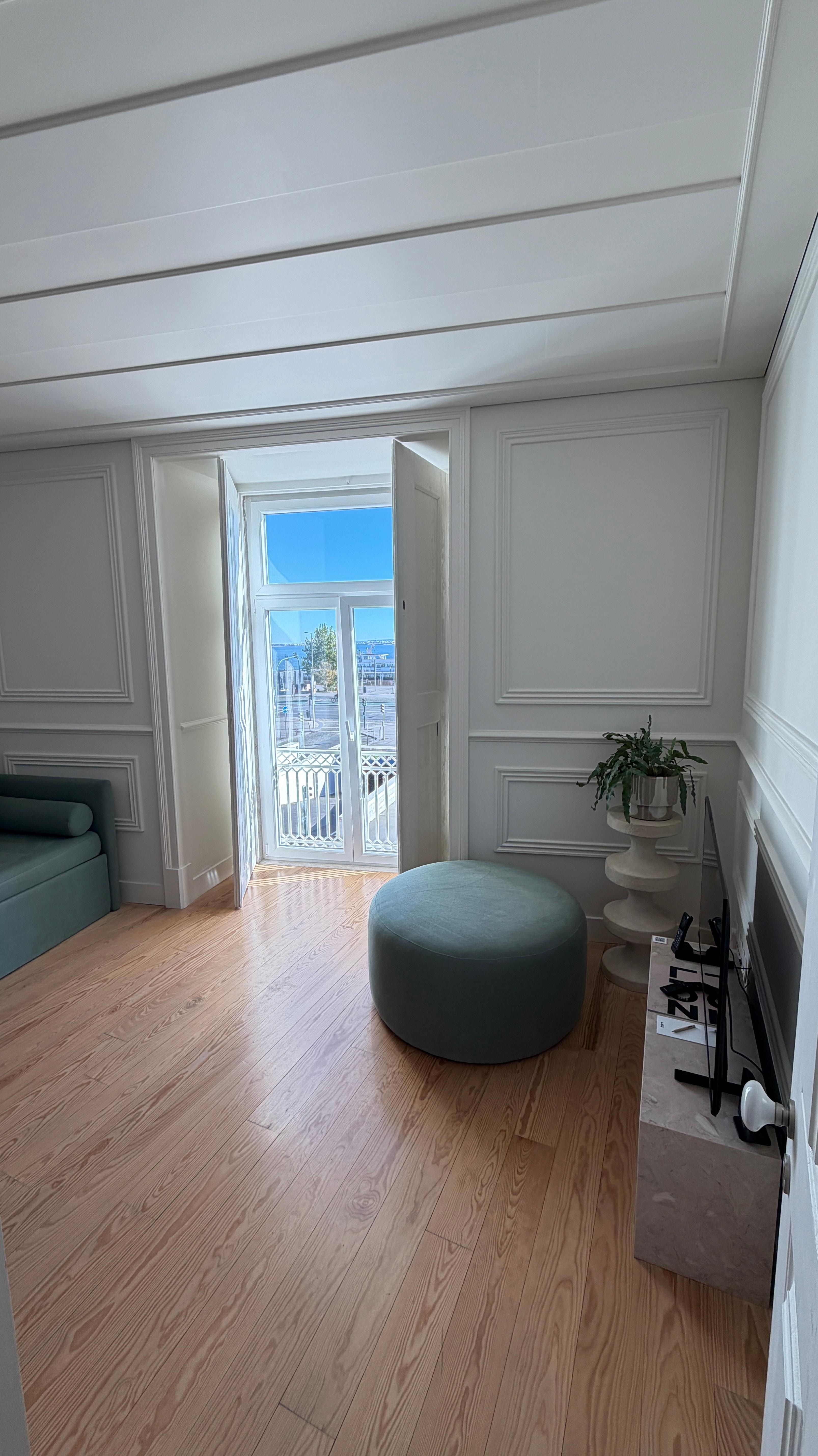 Spacious living room (nice kitchen not in view)