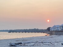 Sunset to the west.