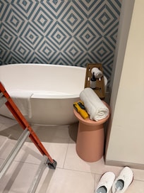 Middl of the night getting the ladder to fix