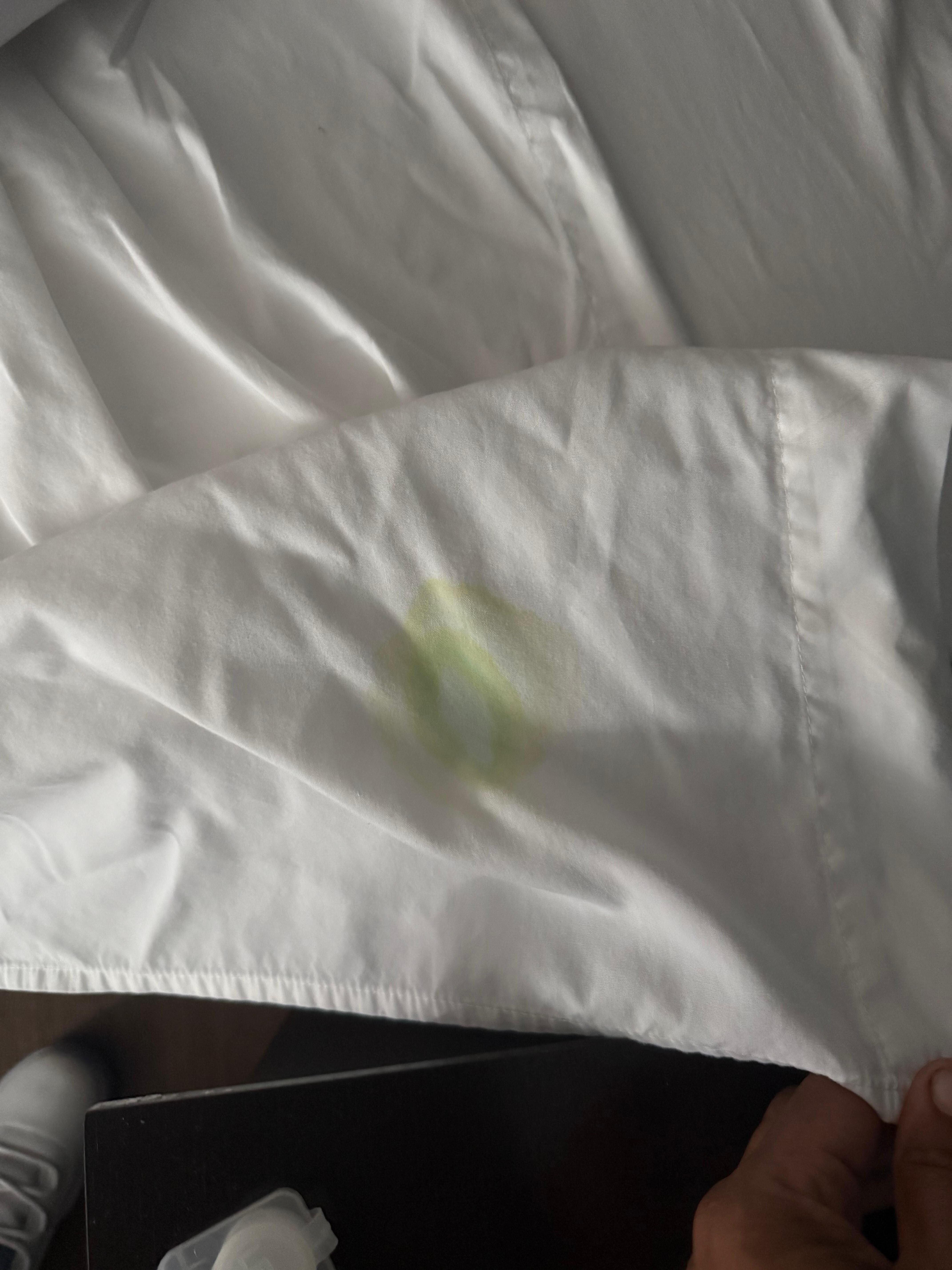 Disgusting stained sheets