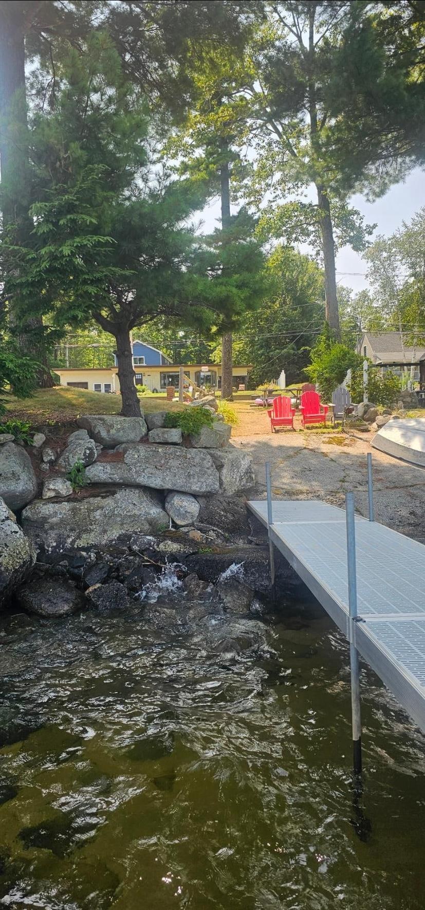 View from the lake on the dock.
