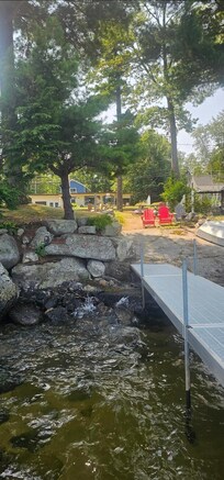 View from the lake on the dock.