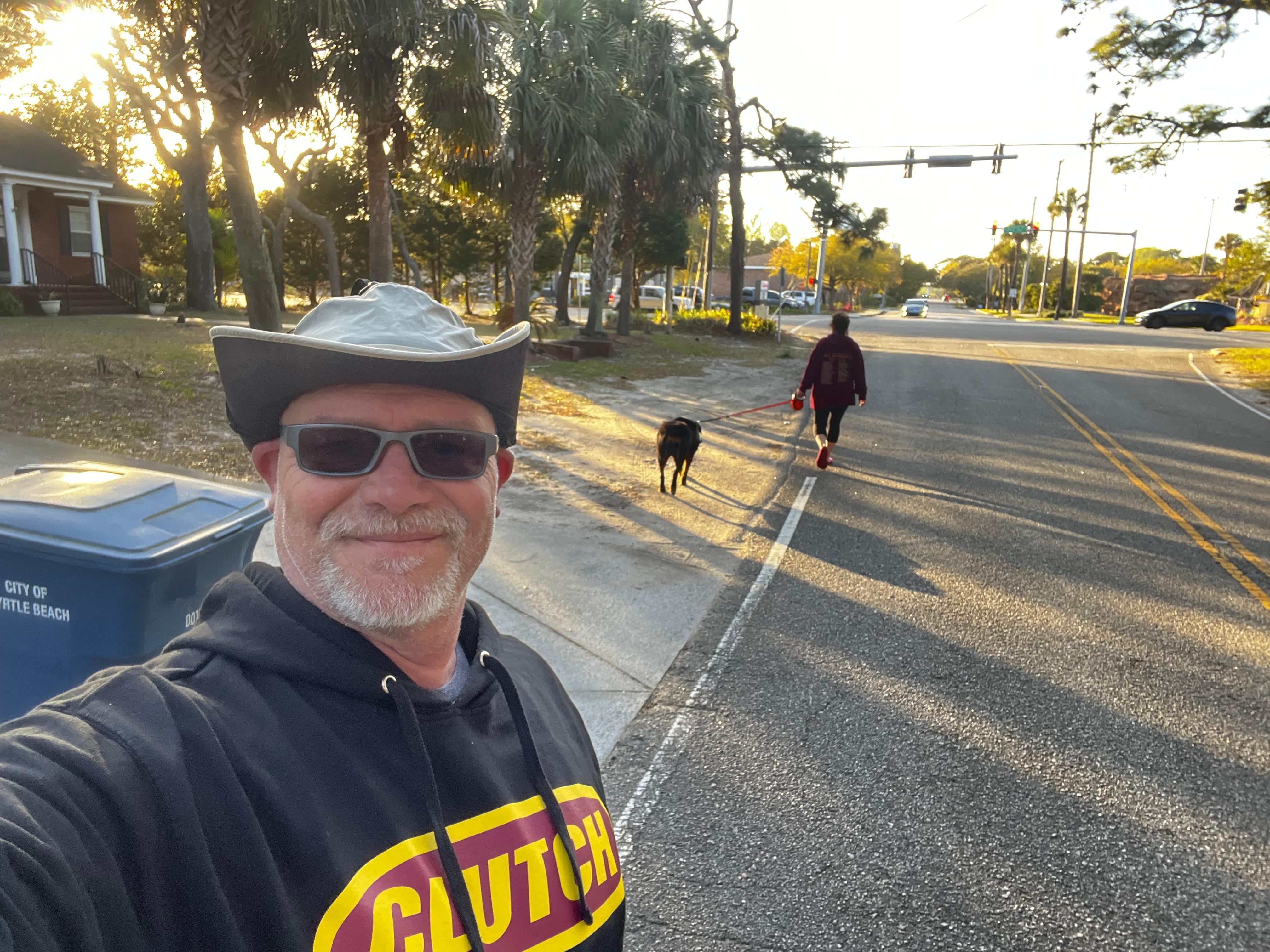 Walking home from the beach! 