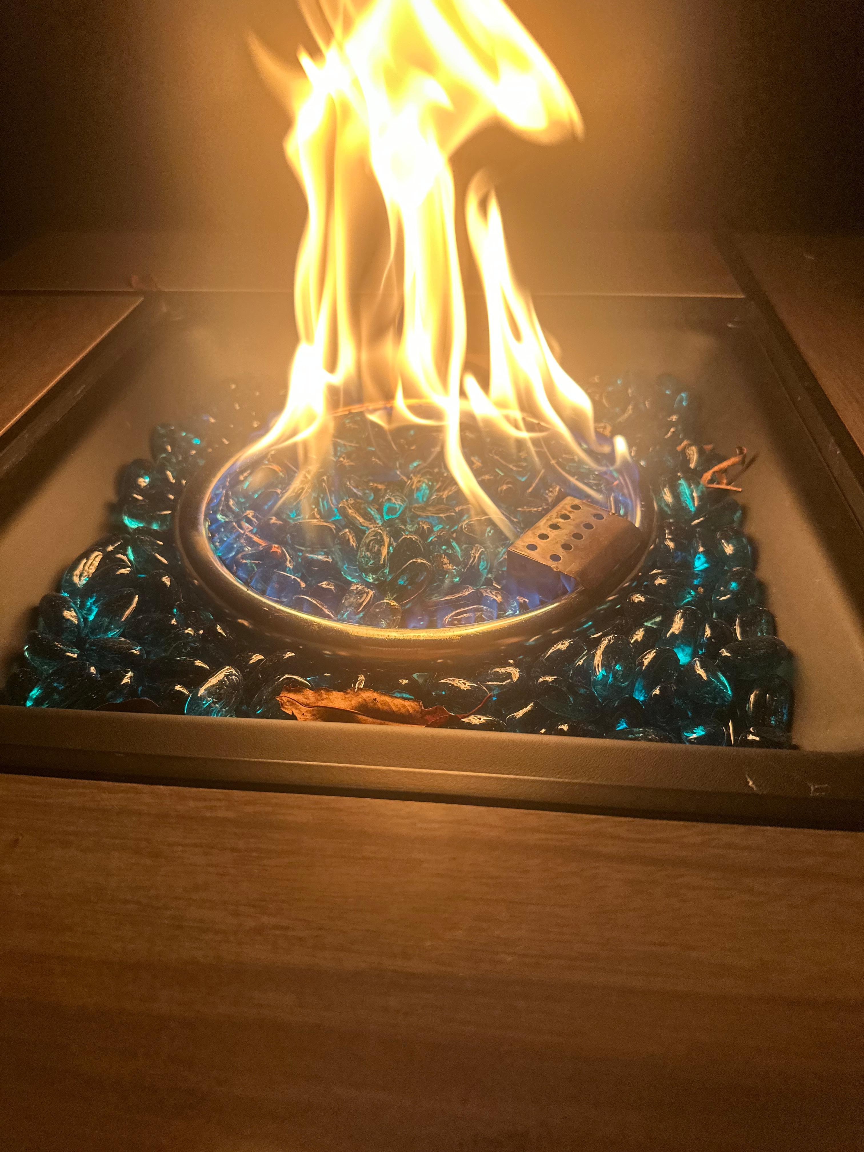 Fire table with a great view 