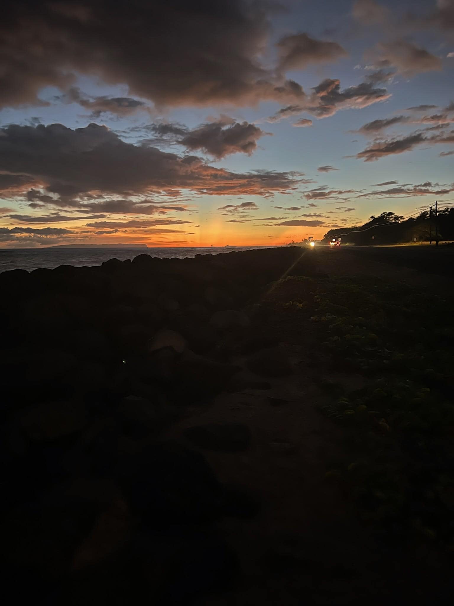Evening sunset taken across from the house