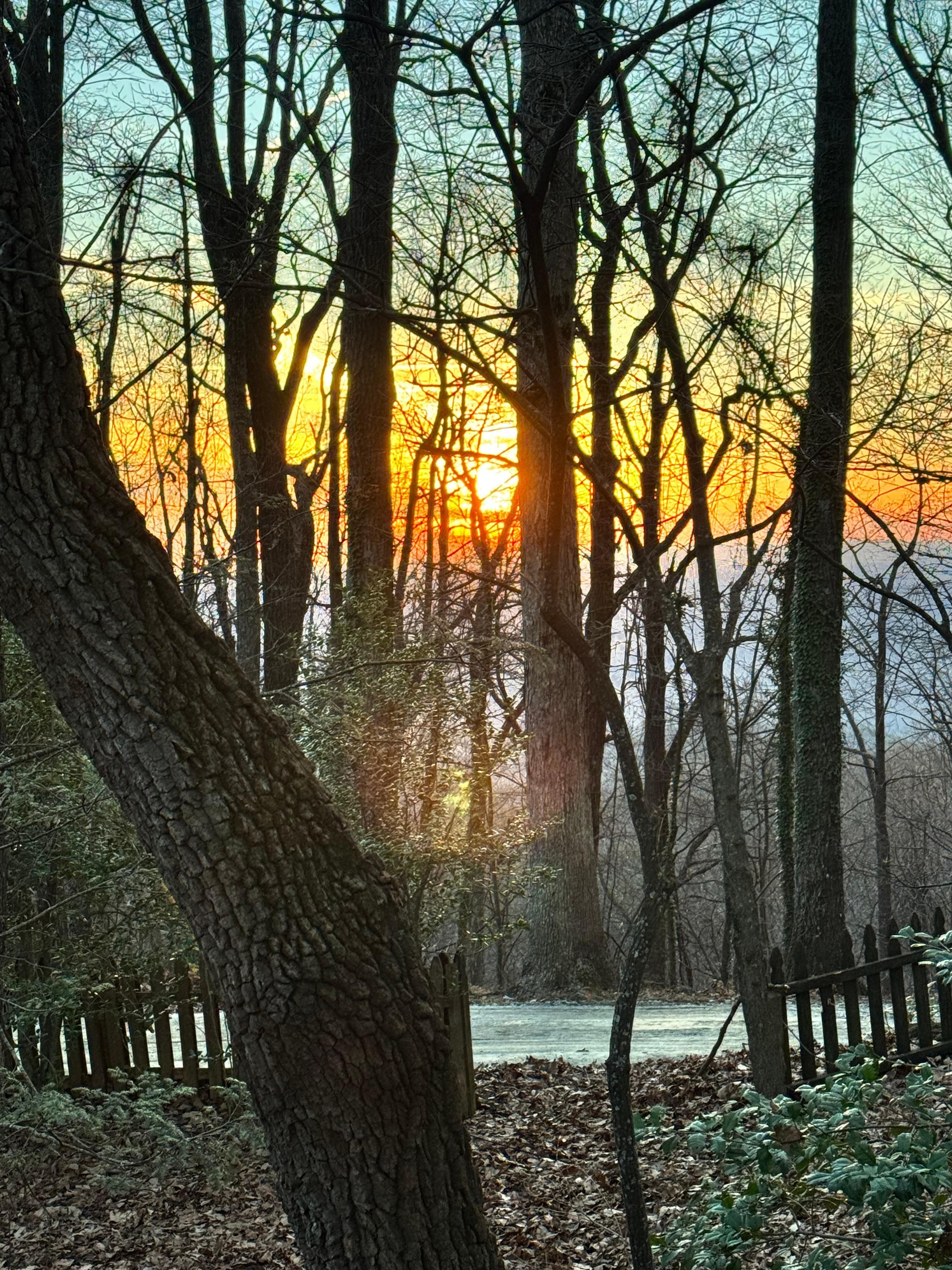 Sunset from the front door. 