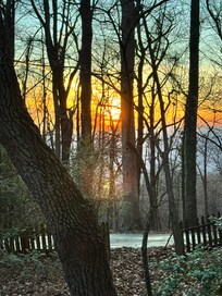 Sunset from the front door.