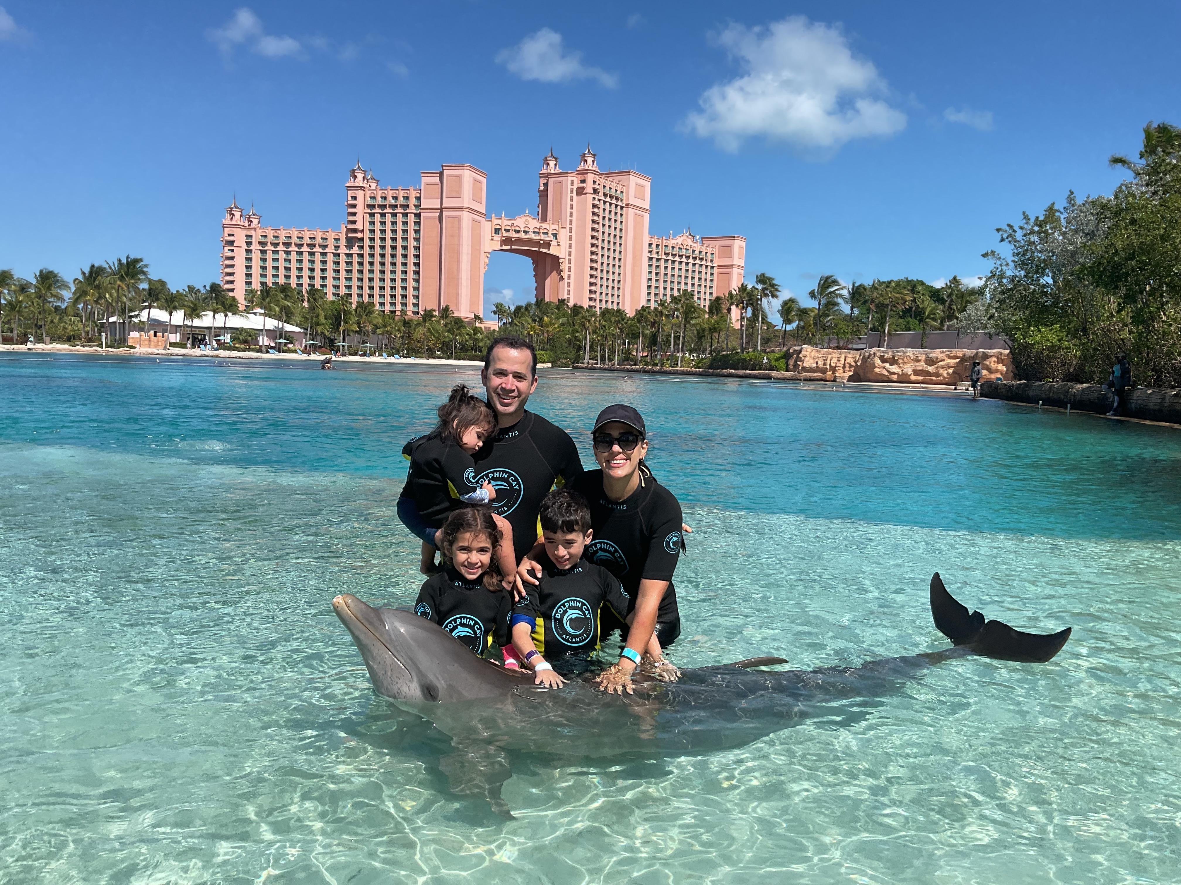 Dolphin Experience at Atlantis, it’s nice, but don’t recommend if they don’t have a photographer, ask before you book. Non-refundable ($250 per person)