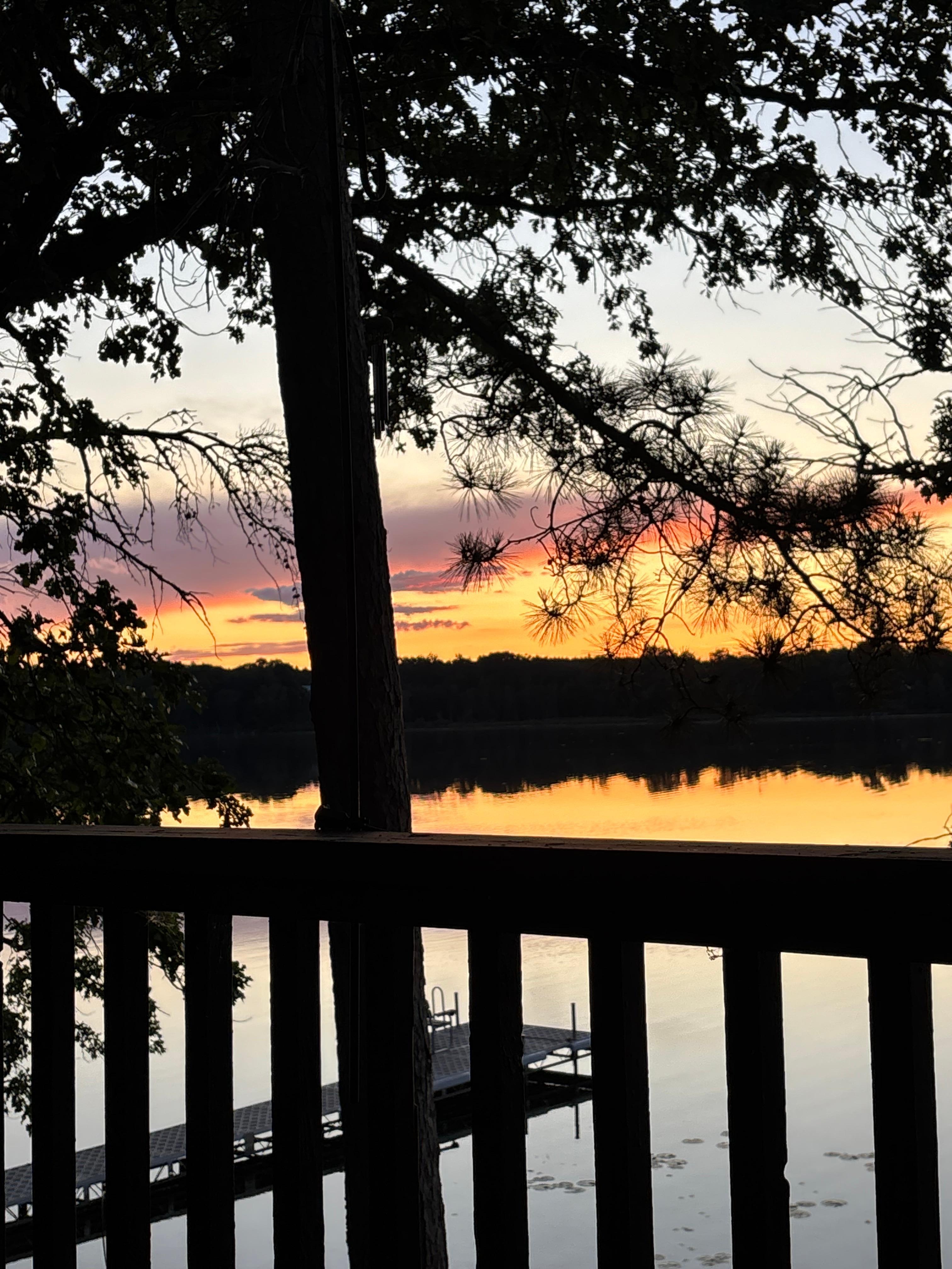 Sunset views over the lake