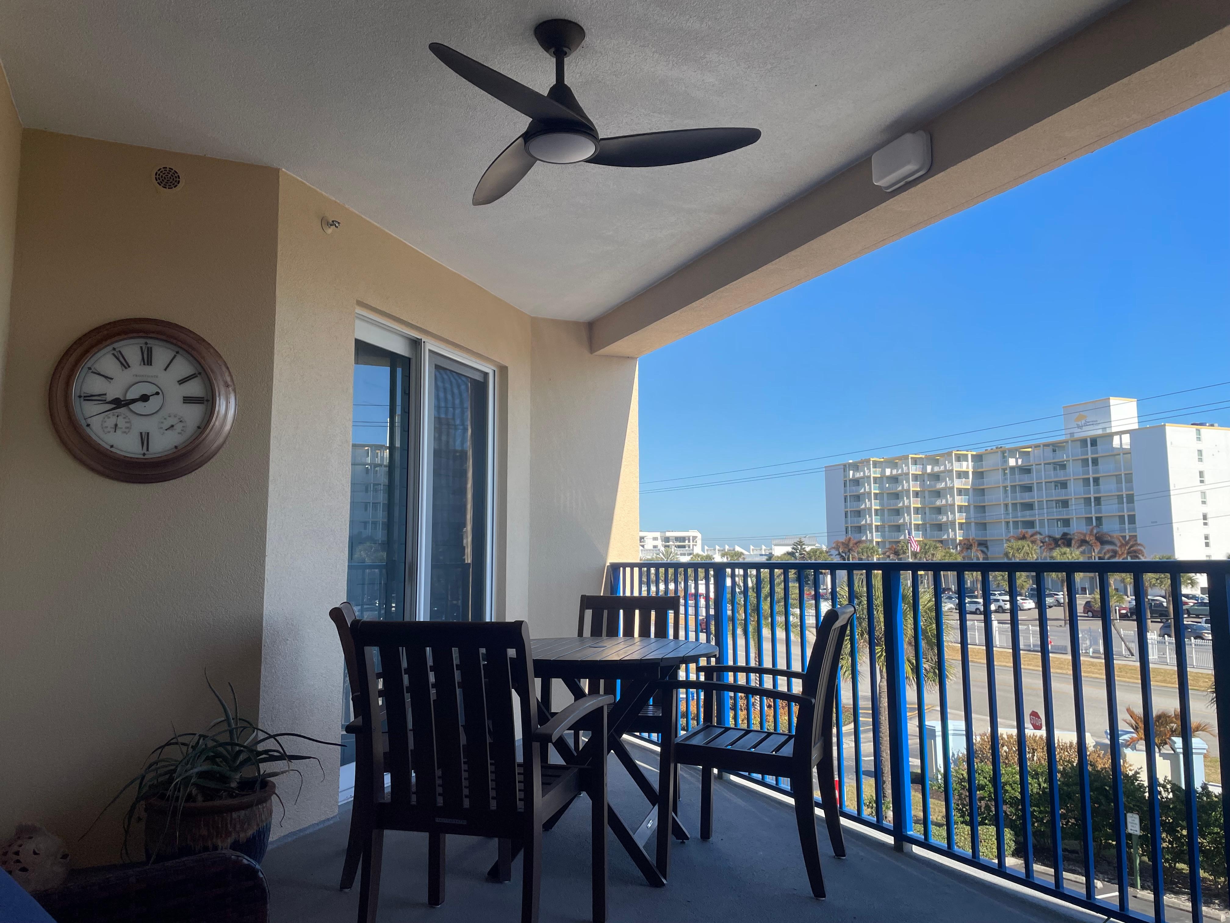 The balcony is quite large!