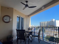 The balcony is quite large!