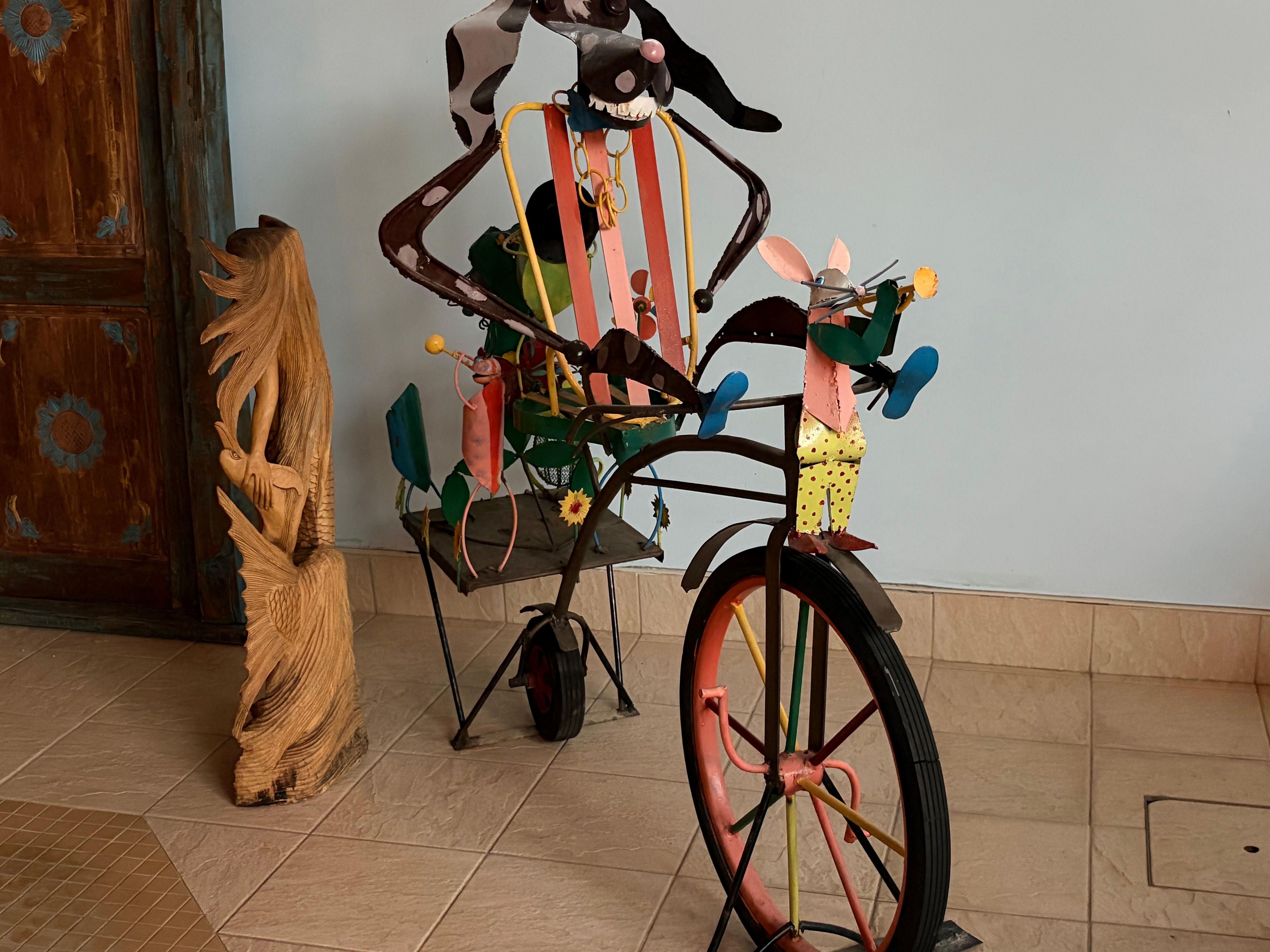 Decorations throughout the lobby and pool area