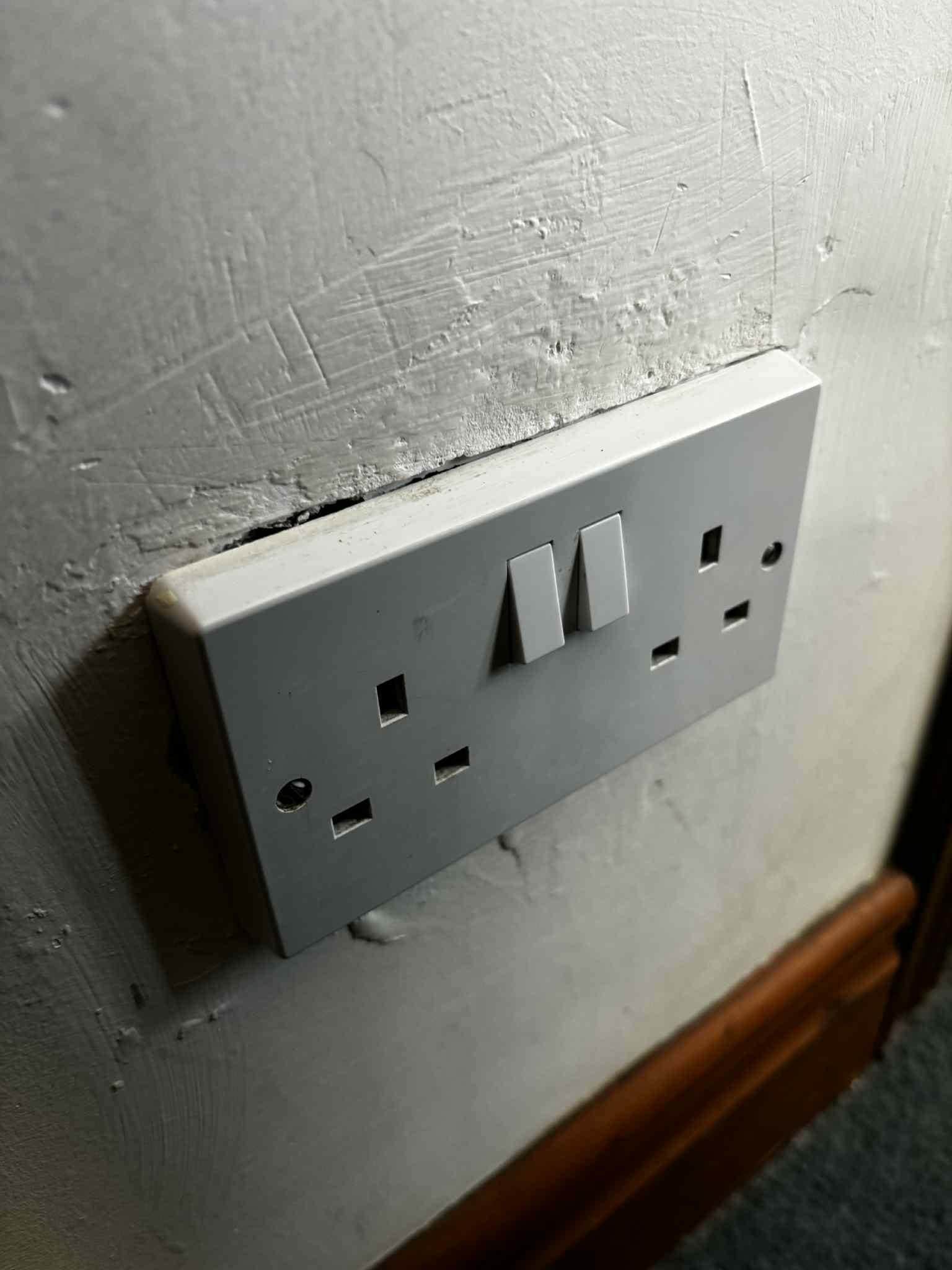 This plug socket was led when plugging phone chargers in 