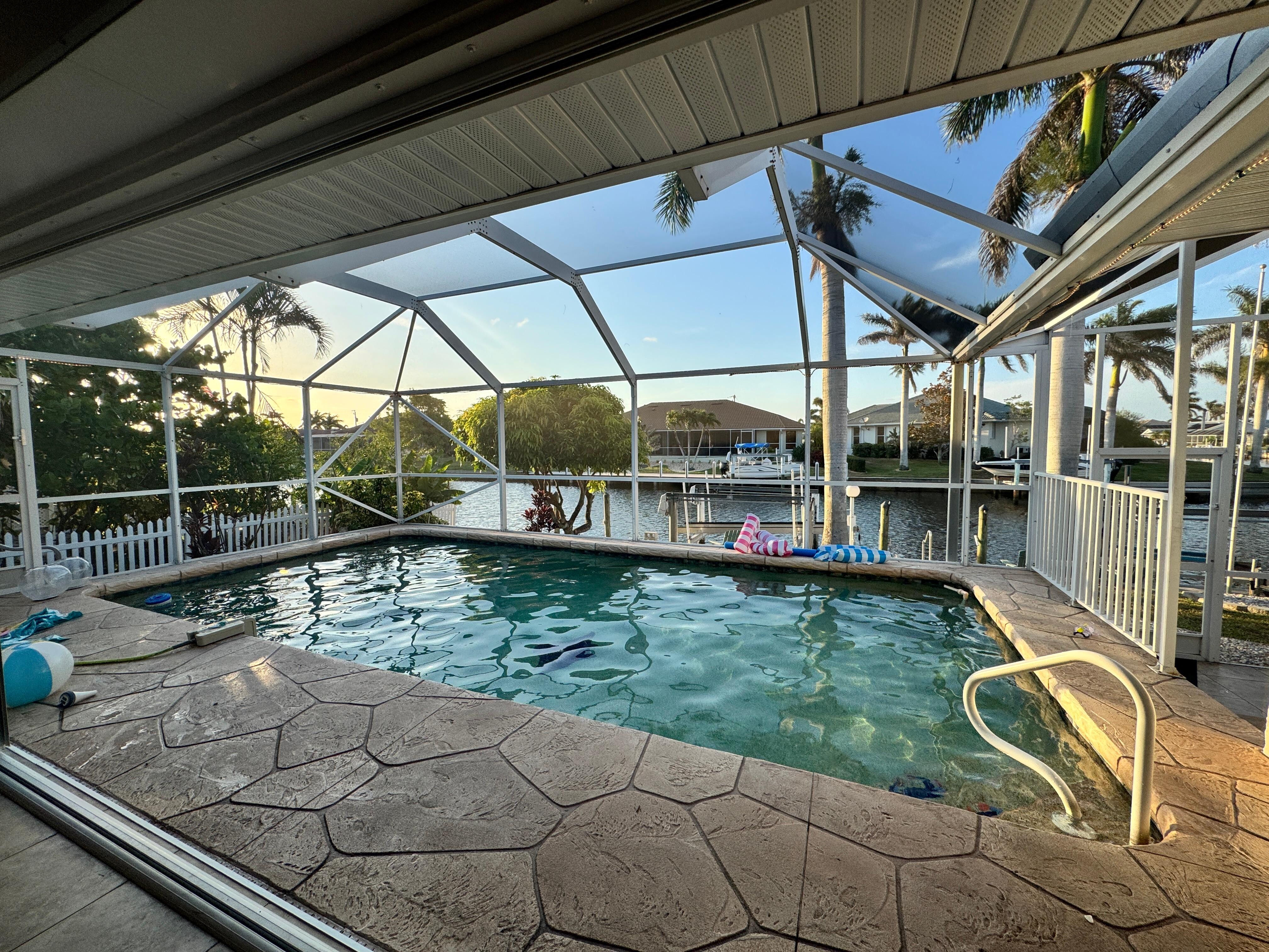 Pool area from home