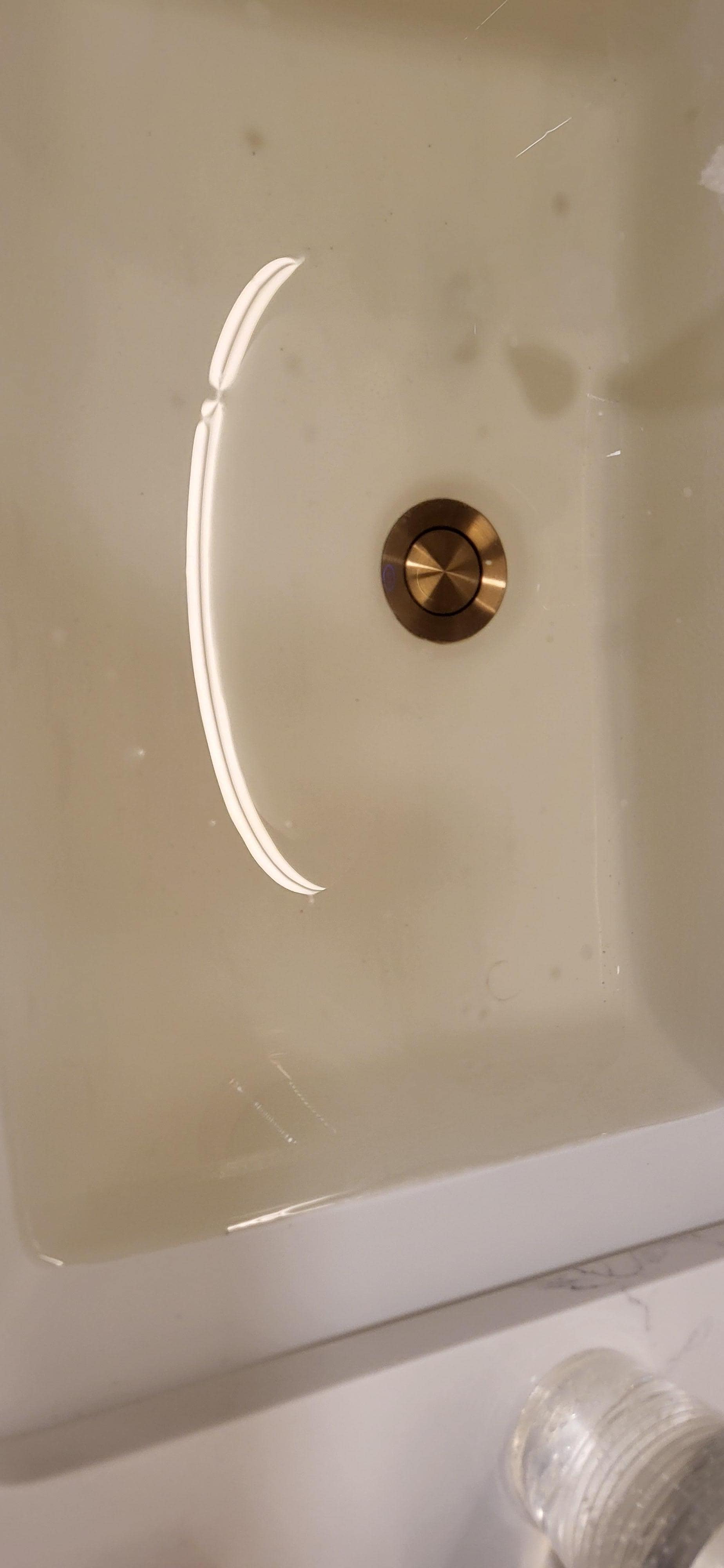 Rusty water. They told me it was, sir.Water occasionally problem.