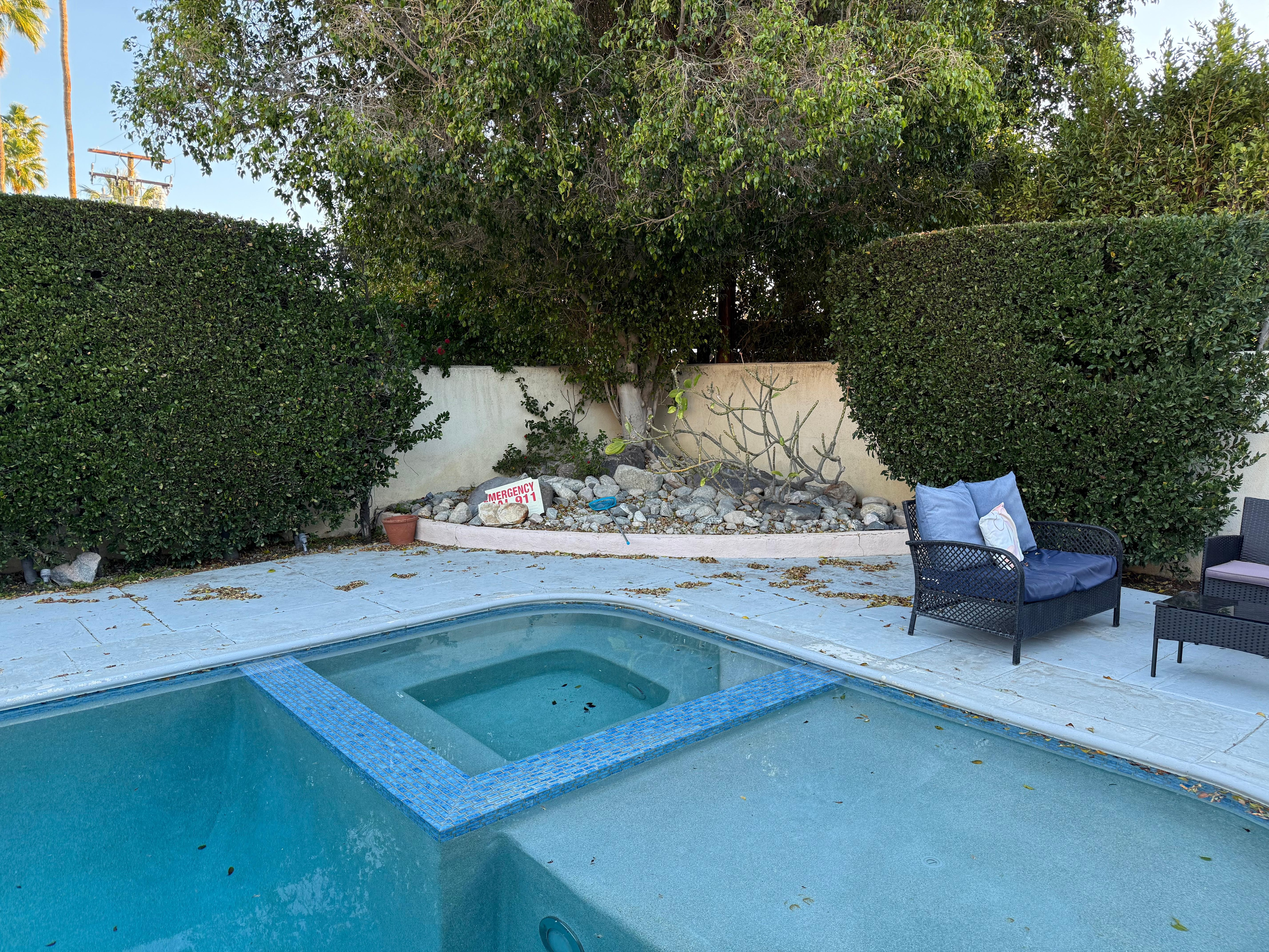 Pool area felt unloved and unkempt. 