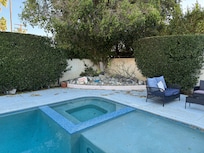 Pool area felt unloved and unkempt.