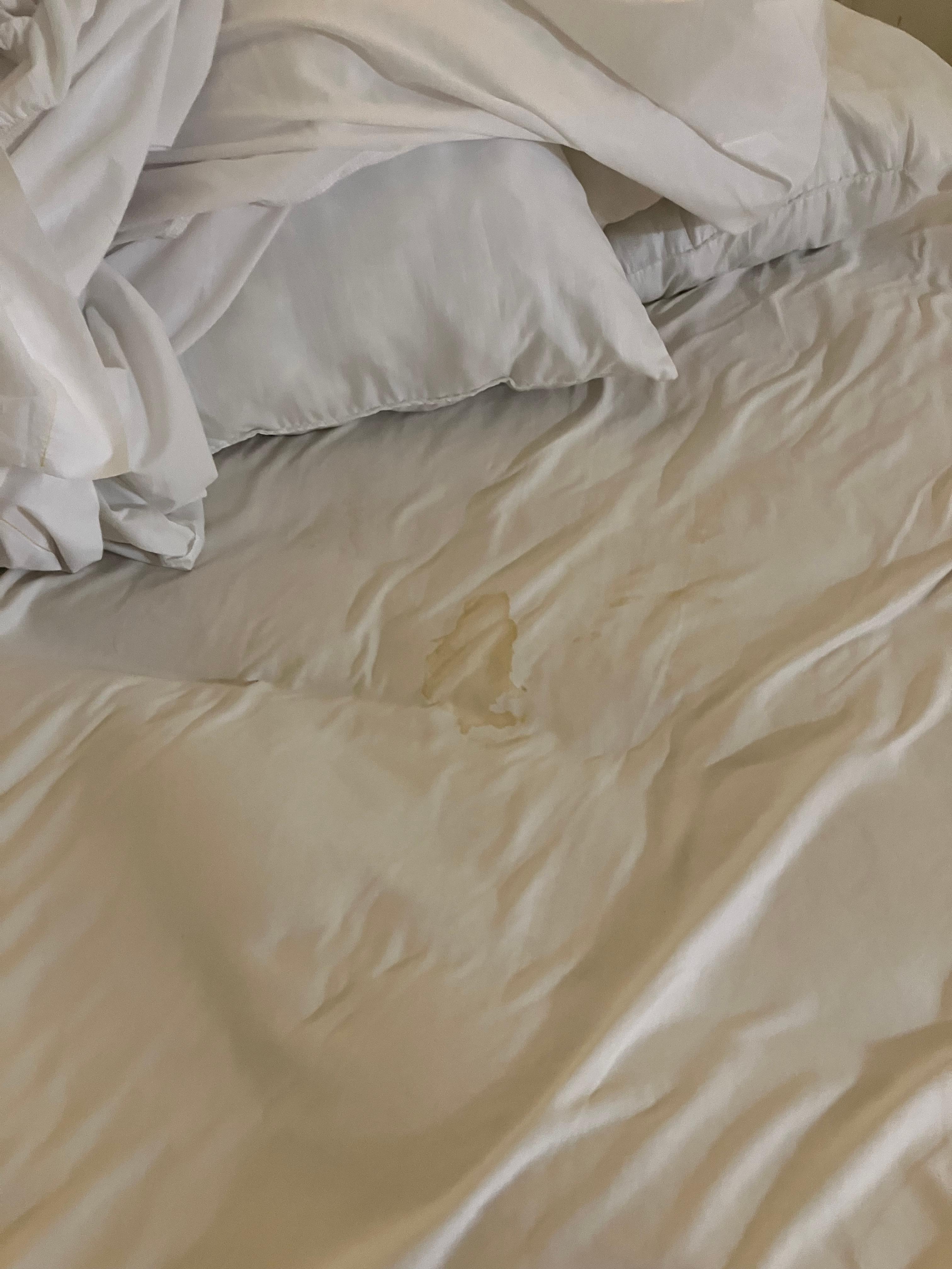 
Dirty mattress pad