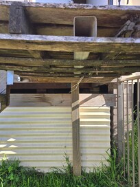 Rear landing made from old wooden pallet