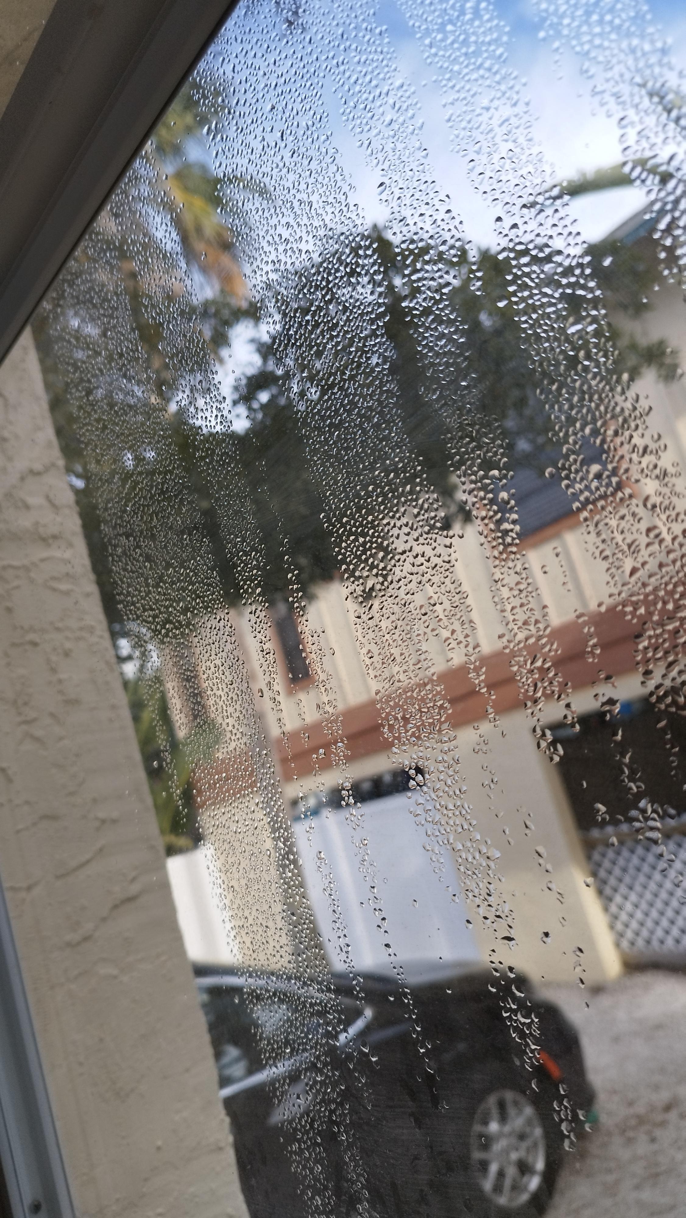 Kondenswasser innen an den Scheiben, die Wohnung ist nass