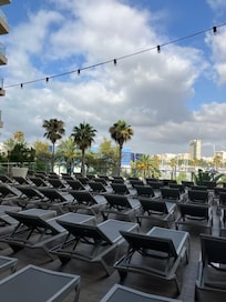 So crowded you cannot even walk to and from your chair!