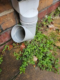Storm water downpipe incorrect and against council regulations